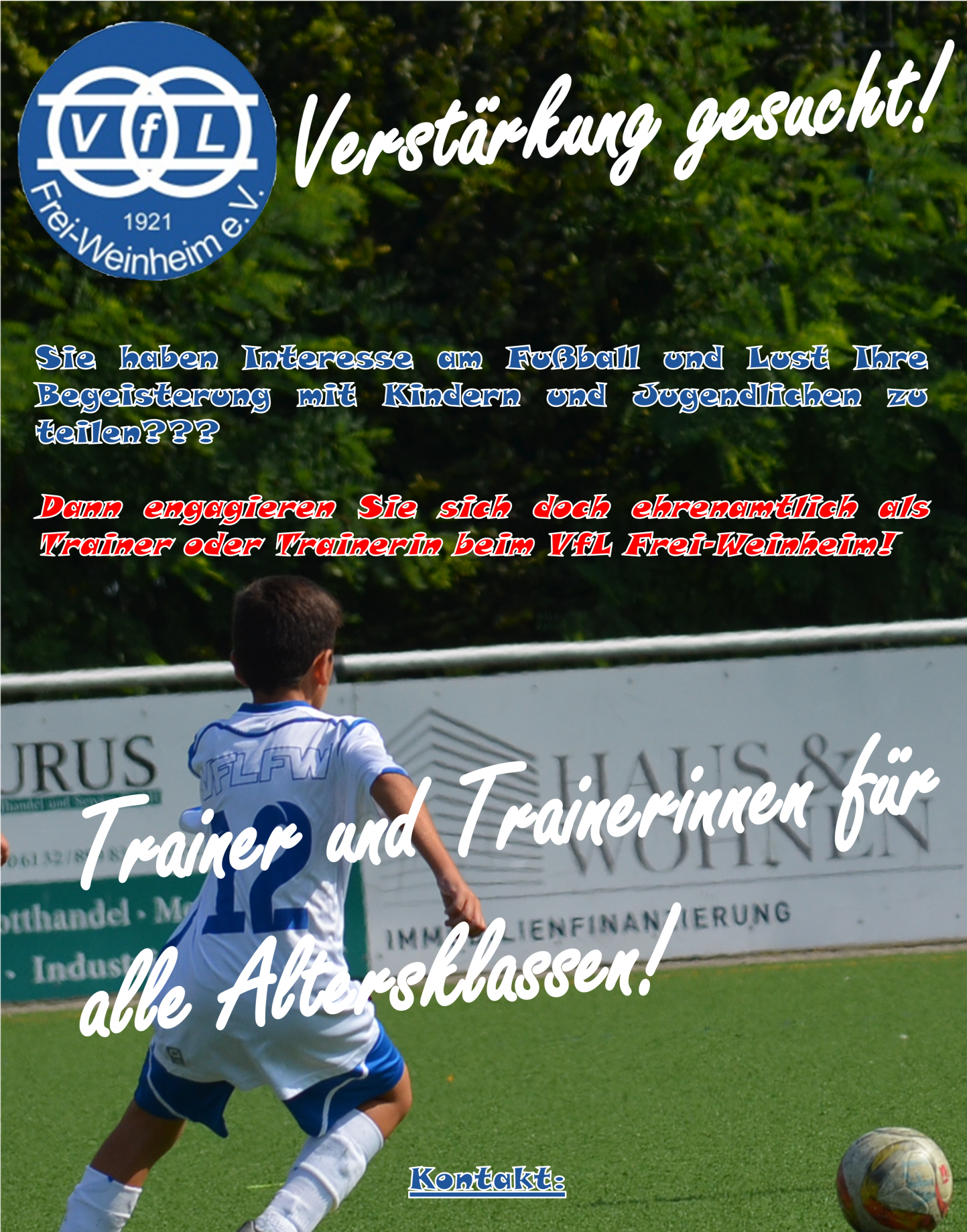 VfL Frei-Weinheim sucht Verstärkung!